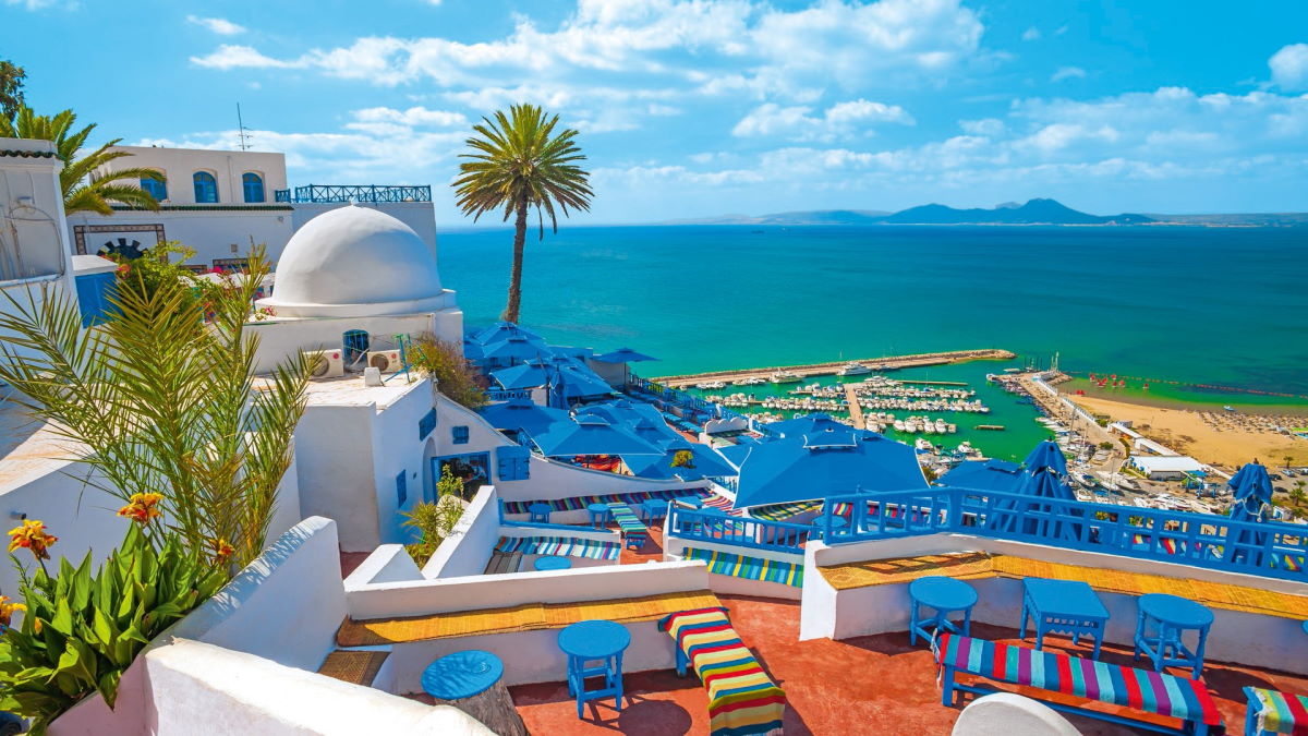 пляж в Тунисе